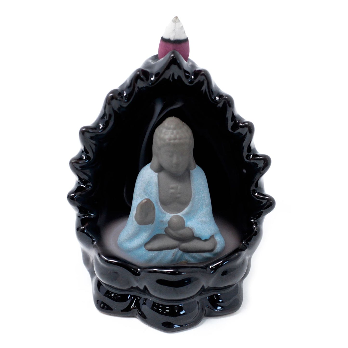 Quemador de Incienso de Flujo Inverso Buddha y Luz