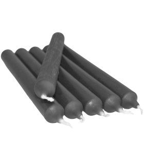 Juego de 6 Velas Granel de Color Grafito