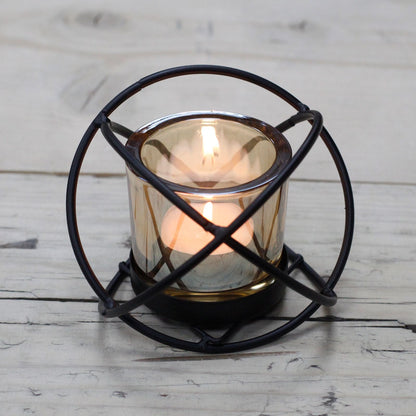 Candelabro de Hierro en forma de Bola para 1 Vela