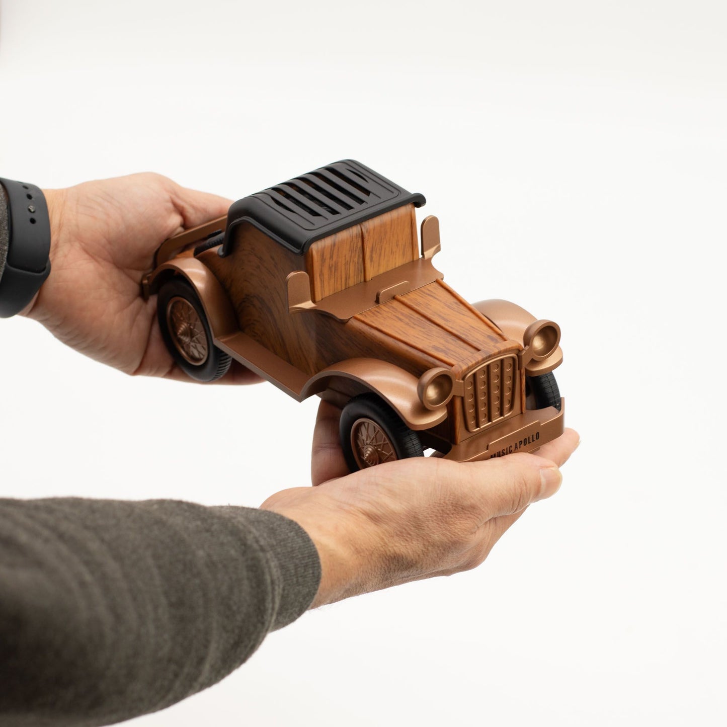 Altavoz clásico para coche vintage y soporte para teléfono - Bluetooth - 5 vatios