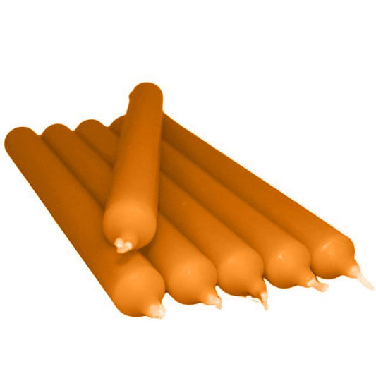 Juego de 6 Velas Granel Color Calabaza