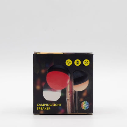 Lámpara colgante verde para acampar y mini altavoz