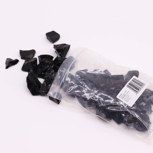 Cristales en Bruto Obsidiana Negra (500g)