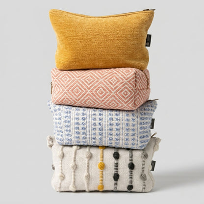 Nomad Sari Indian Jacquard Bolsa de aseo - Laberinto Coral