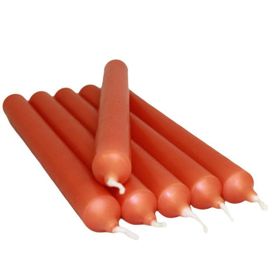 Juego de 6 Velas a Granel en color Terracotta