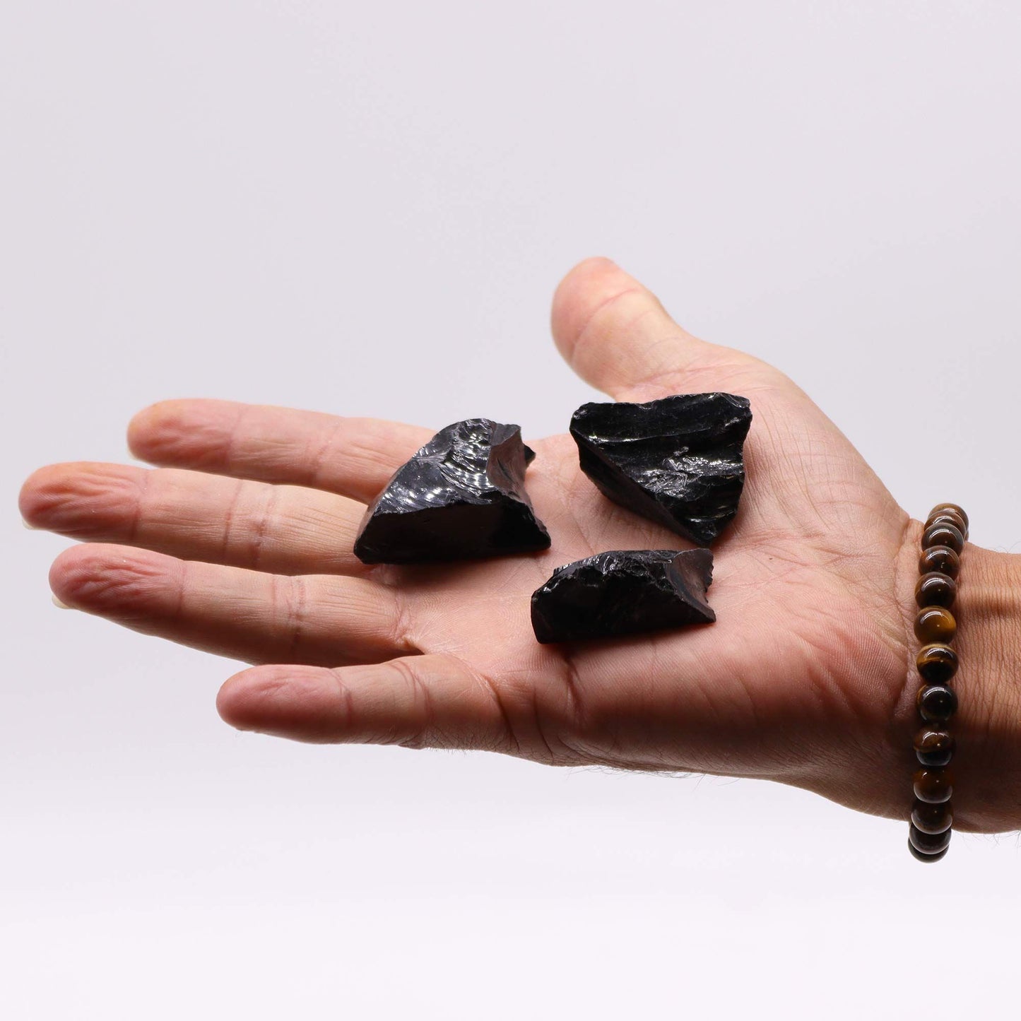 Cristales en Bruto Obsidiana Negra (500g)