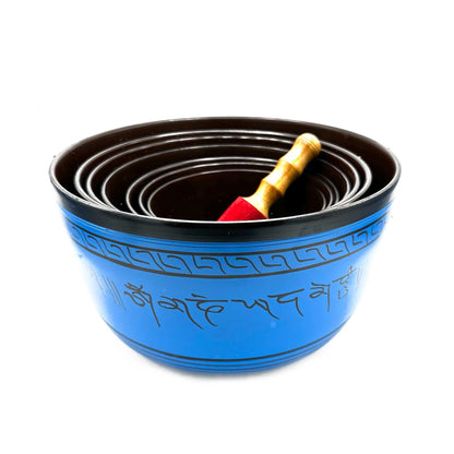 Juego de 7 Cuencos Tibetanos con Chakras Pequeños (14-22cm)