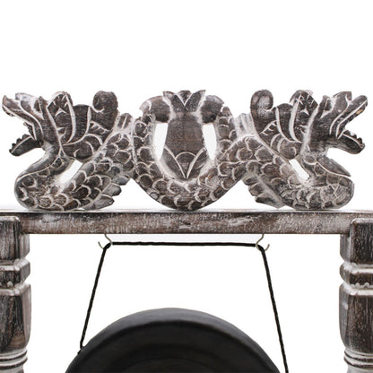 Gong Pequeño de Meditación con Soporte Negro (25cm)