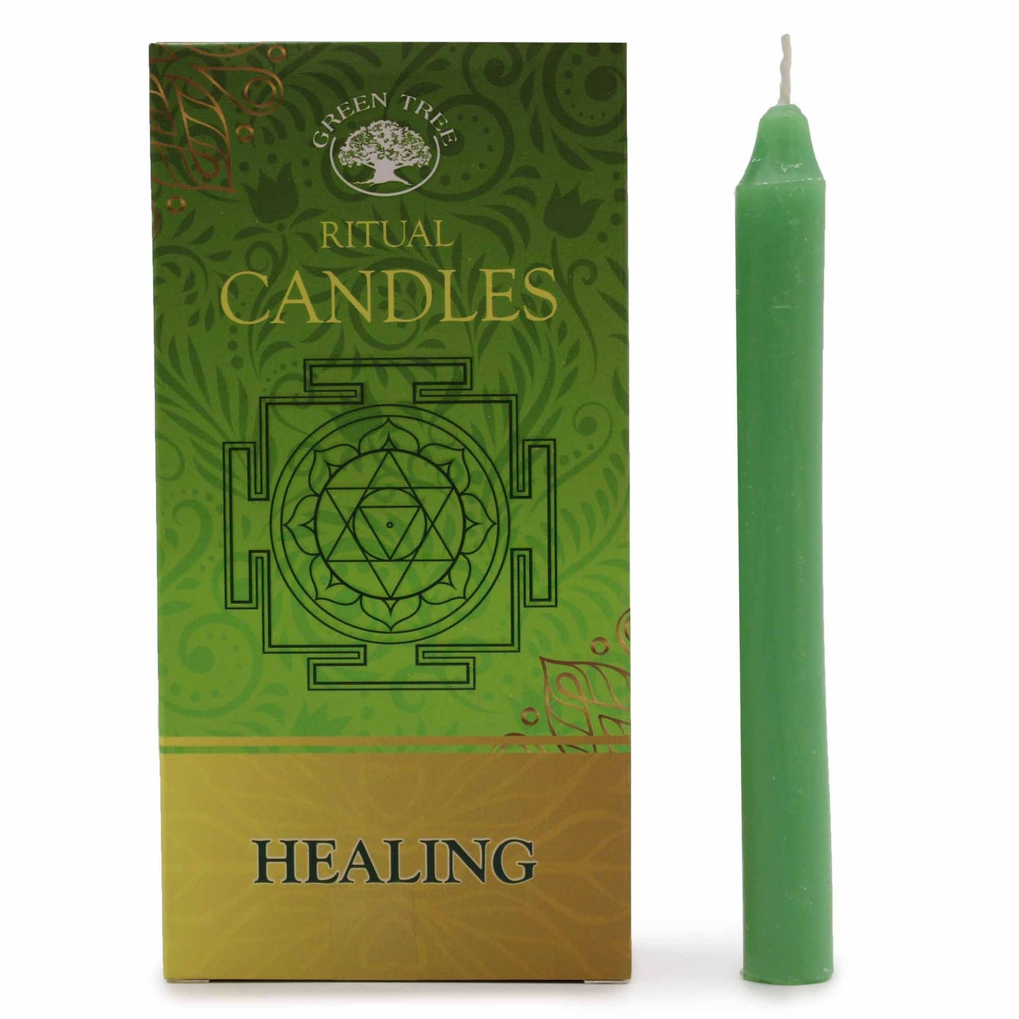 Caja de 10 Velas para Sanación en color Verde