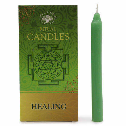 Caja de 10 Velas para Sanación en color Verde