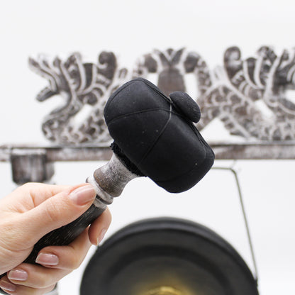 Gong Pequeño de Meditación con Soporte Negro (25cm)