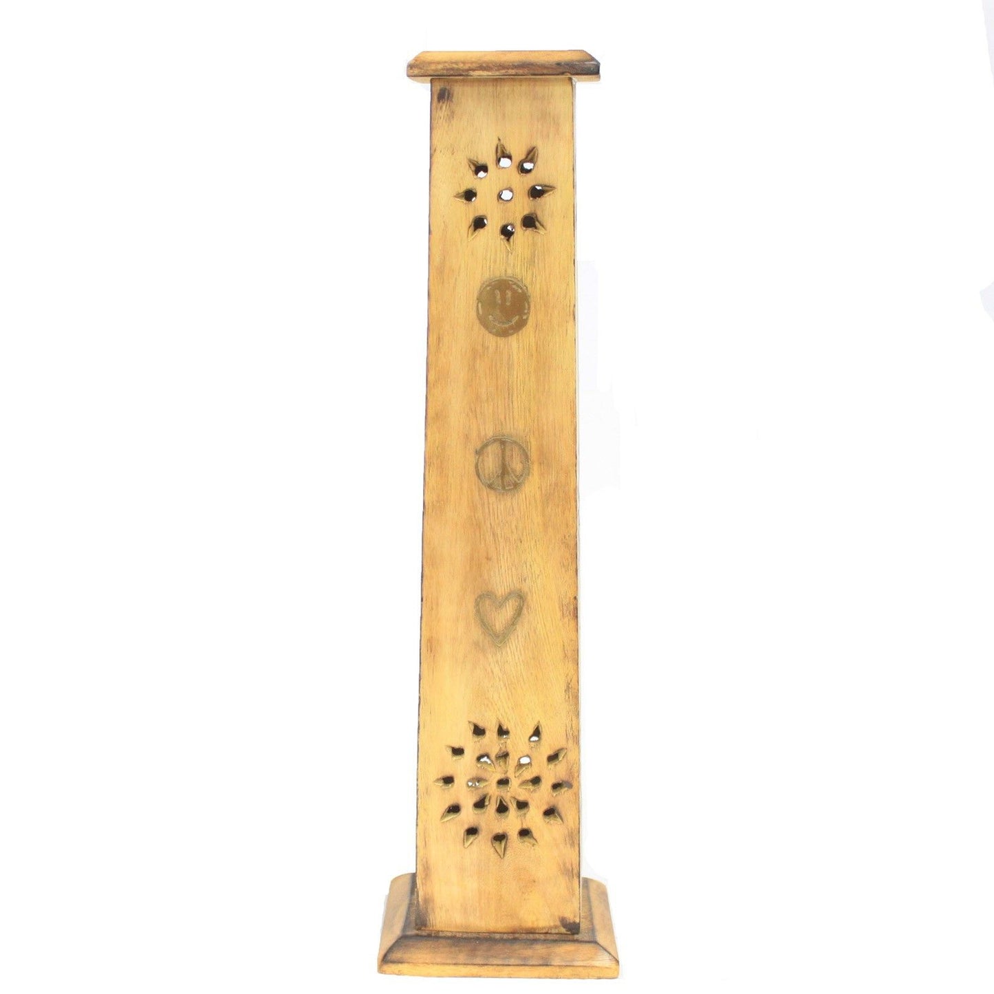 Love Peace Joy Smoke Tower - Papdi Wood