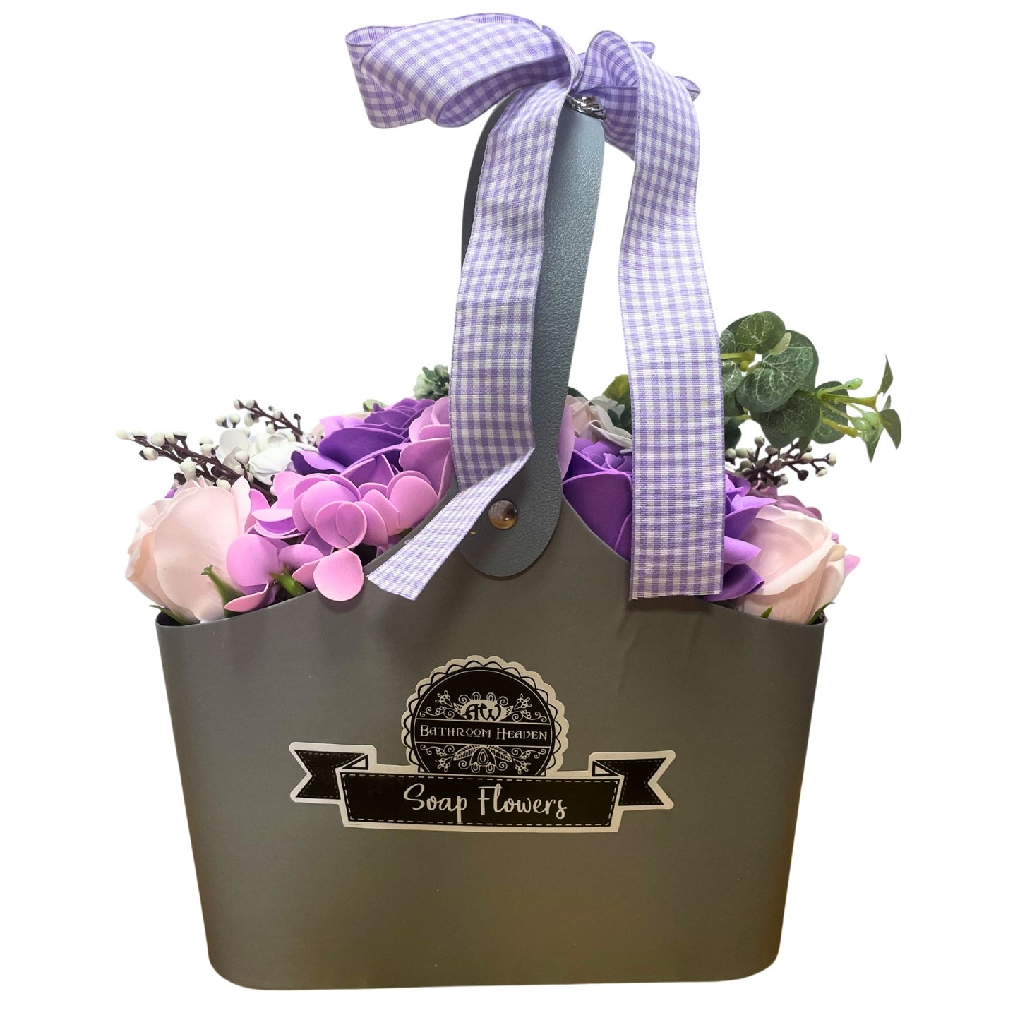 Cesta ramo de flores jabón - Lila