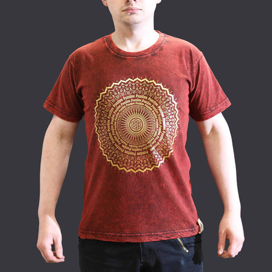 Camiseta Nomad Sari pequeña - Mandala - Granate