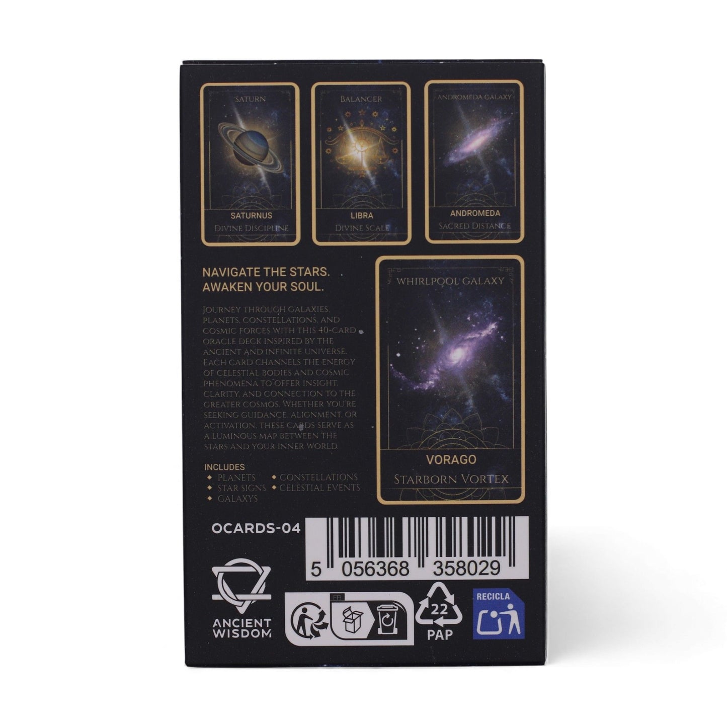Cartas de Oráculo del Atlas de Energía Celestial - Baraja Espiritual