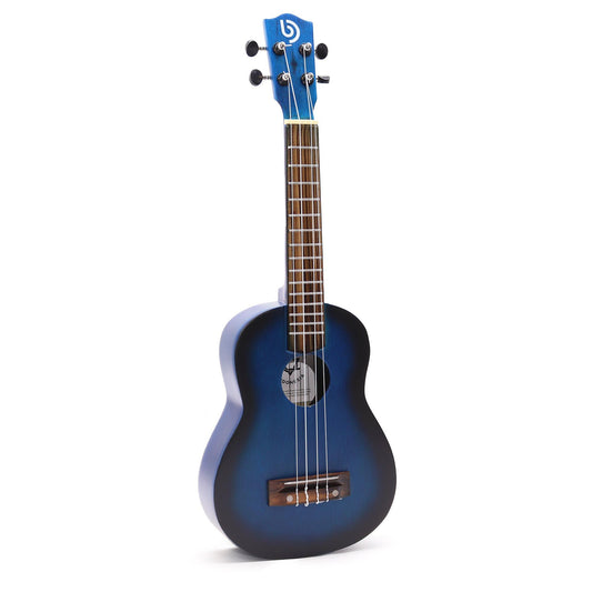 Ukelele Artesanal con Acabado Sunburst Azul