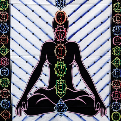 Poster de Algodón para Pared Buda Chakras