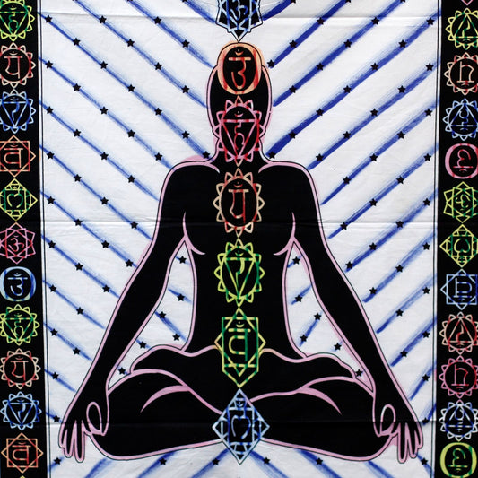 Poster de Algodón para Pared Buda Chakras