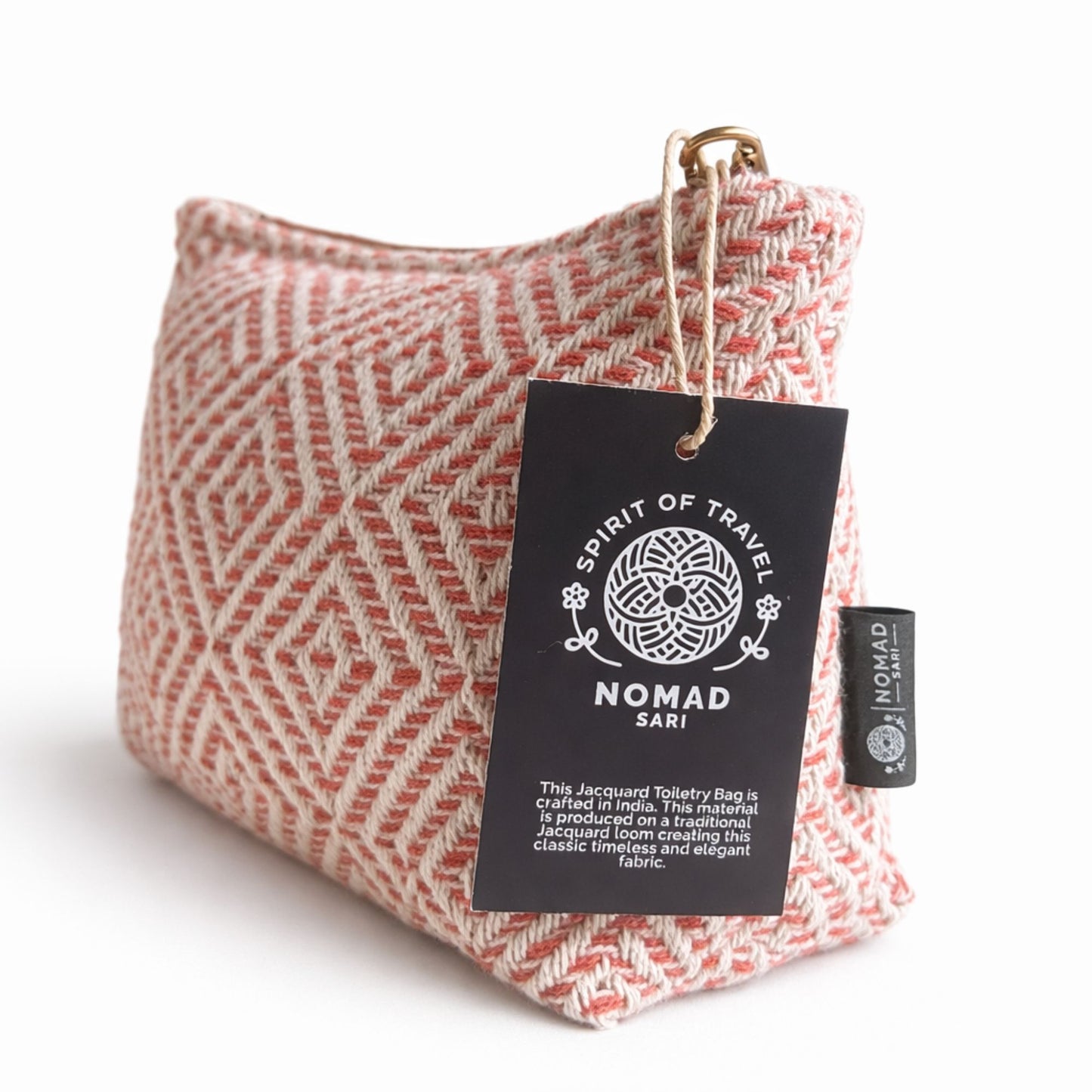 Nomad Sari Indian Jacquard Bolsa de aseo - Laberinto Coral
