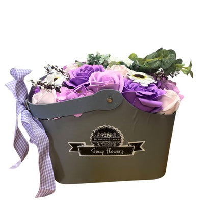 Cesta ramo de flores jabón - Lila