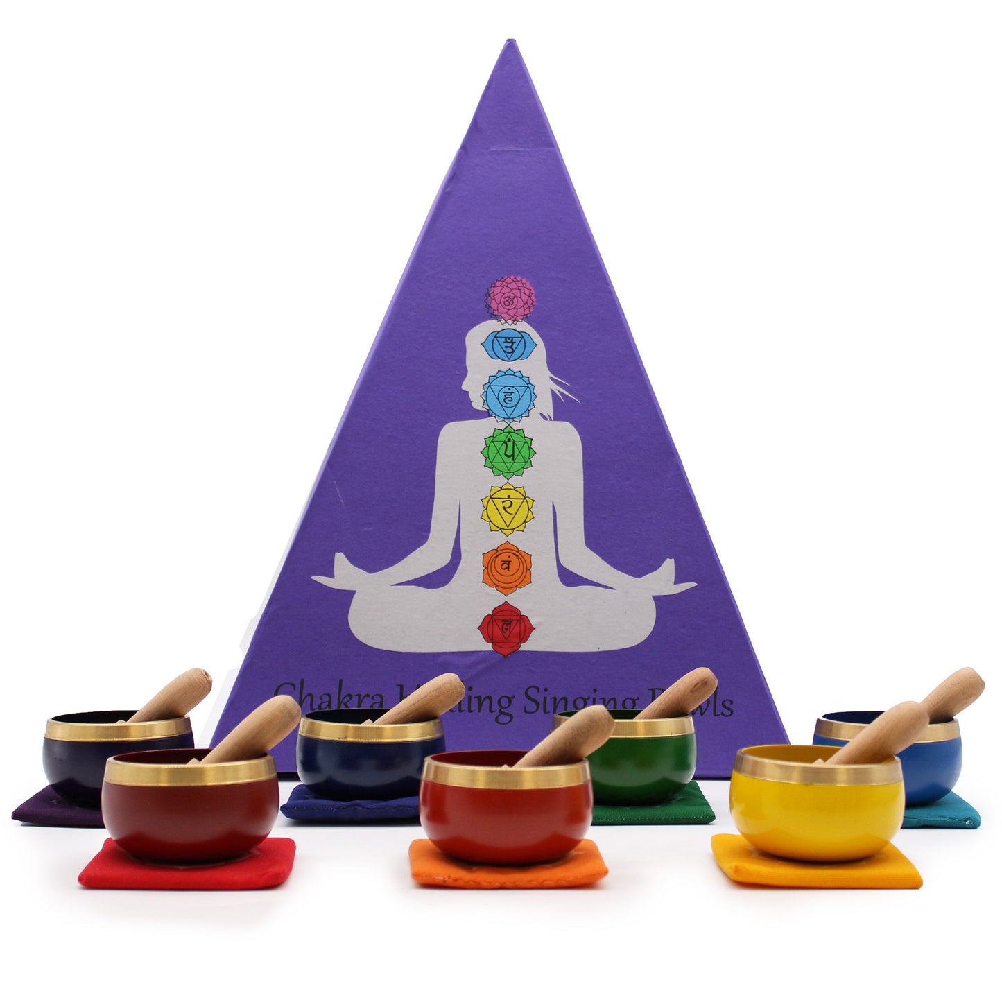 Set de Regalo de Cuencos Tibetanos de Chakras – Ritual de Calma y Meditación