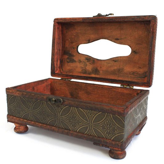 Caja de Pañuelos Classic Glamour de Madera con Patas
