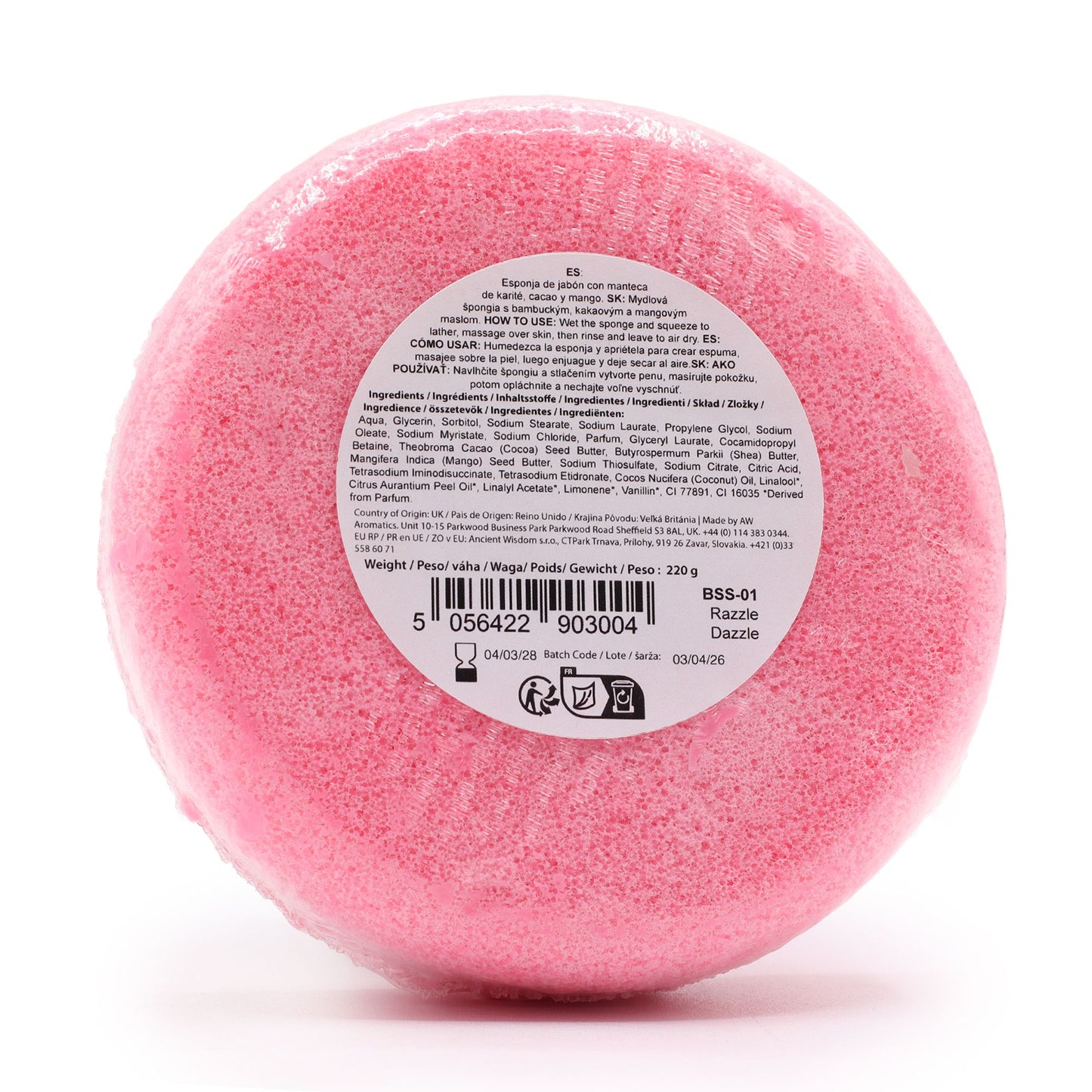 Esponja con Jabón 2 en 1 Exfoliante de Mantequilla – Razzle Dazzle
