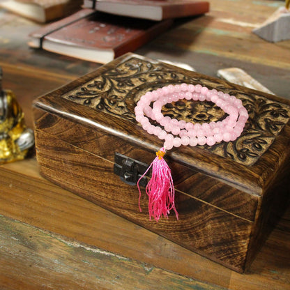 Japa Mala - Cuarzo Rosa -108