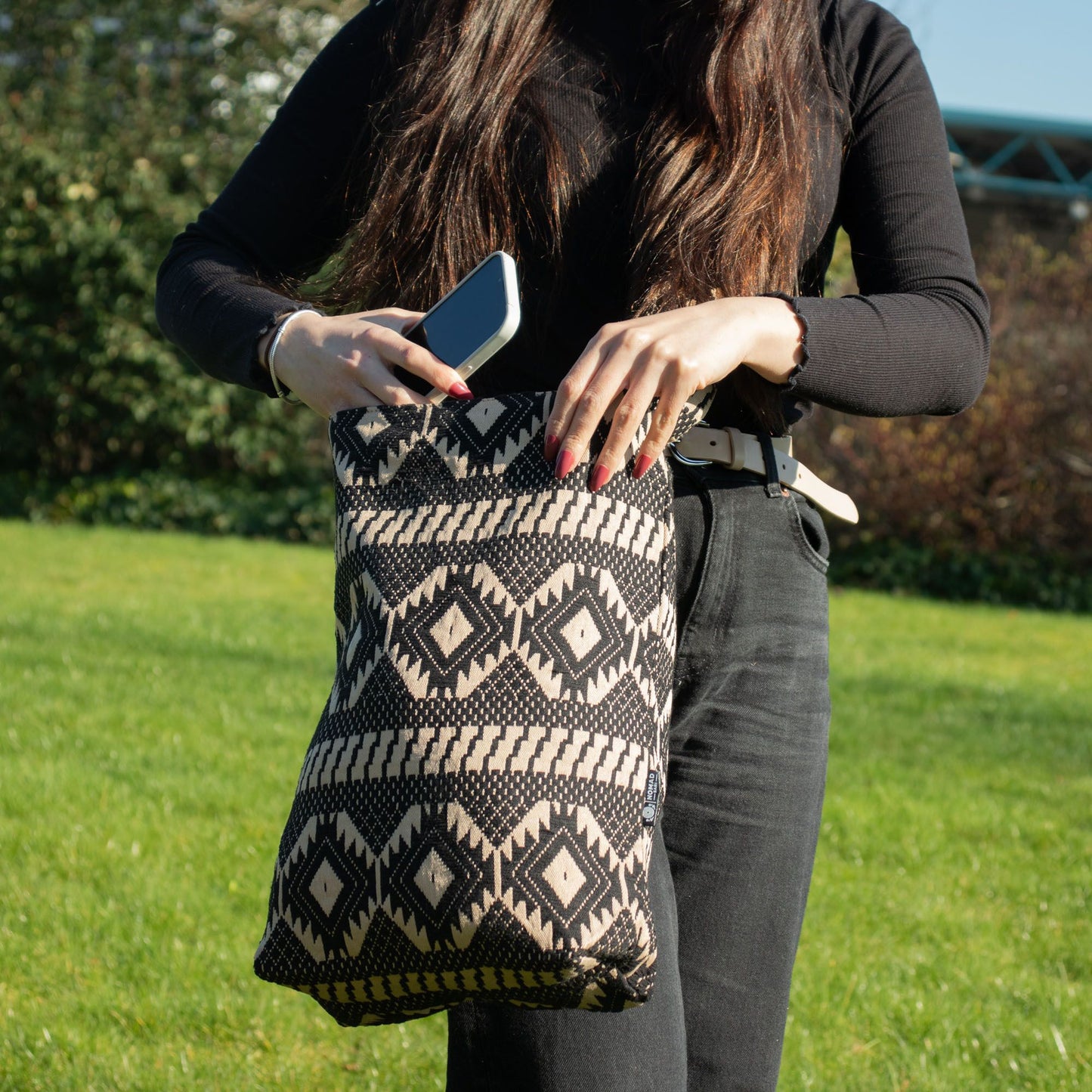 Bolsos Jacquard Naturales – Telar del Desierto – Bolso Tote Nómada