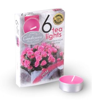 Conjunto de 6 Velas Perfumadas - Rosa
