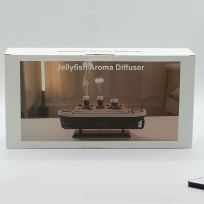 Difusor de aromas con efecto de modelo de barco y LED que cambia de color