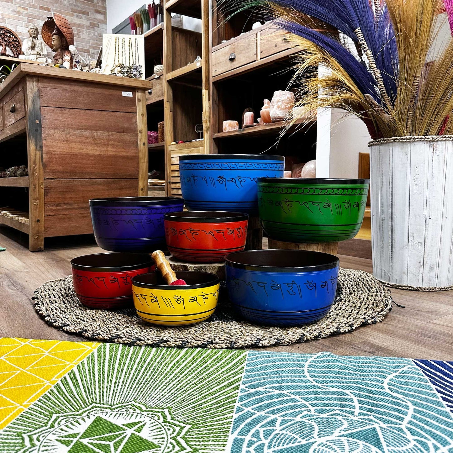 Juego de Siete Cuencos Grandes Tibetanos (19,5-35cm)