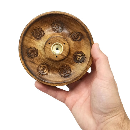 Disco porta incienso para conos y varillas - 7 Chakras
