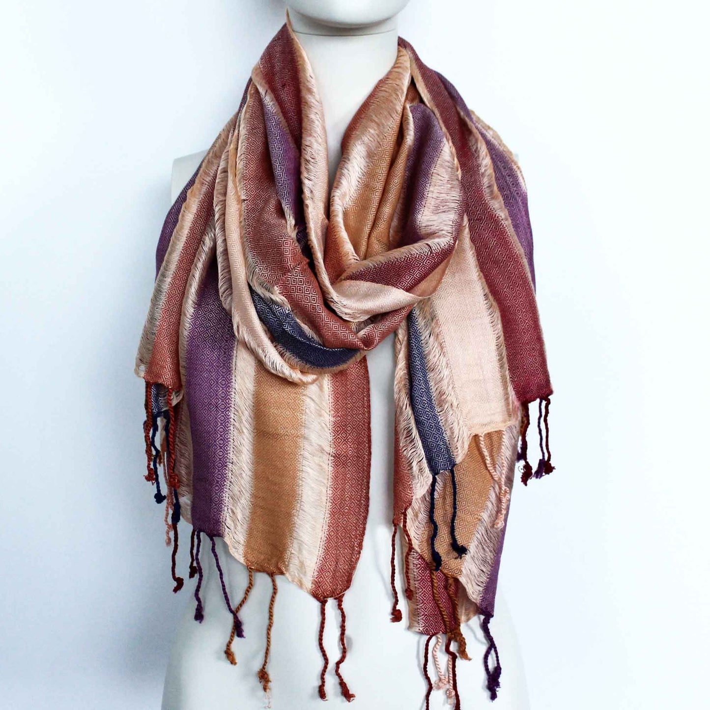 Bufandas bohemias indias grandes - 75x180cm - Verdes al azar