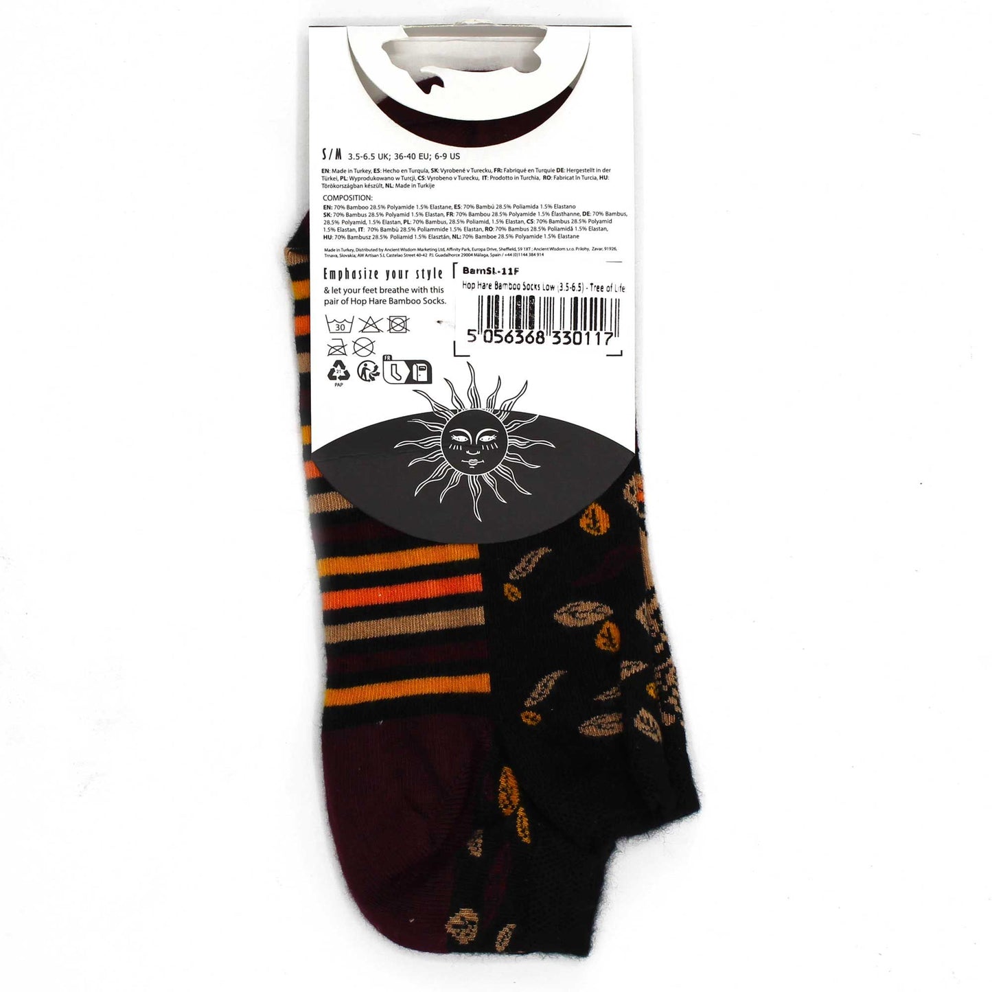 Calcetines Bajos en Fibra de Bamboo Hop Hare, Árbol de la Vida (36-40)