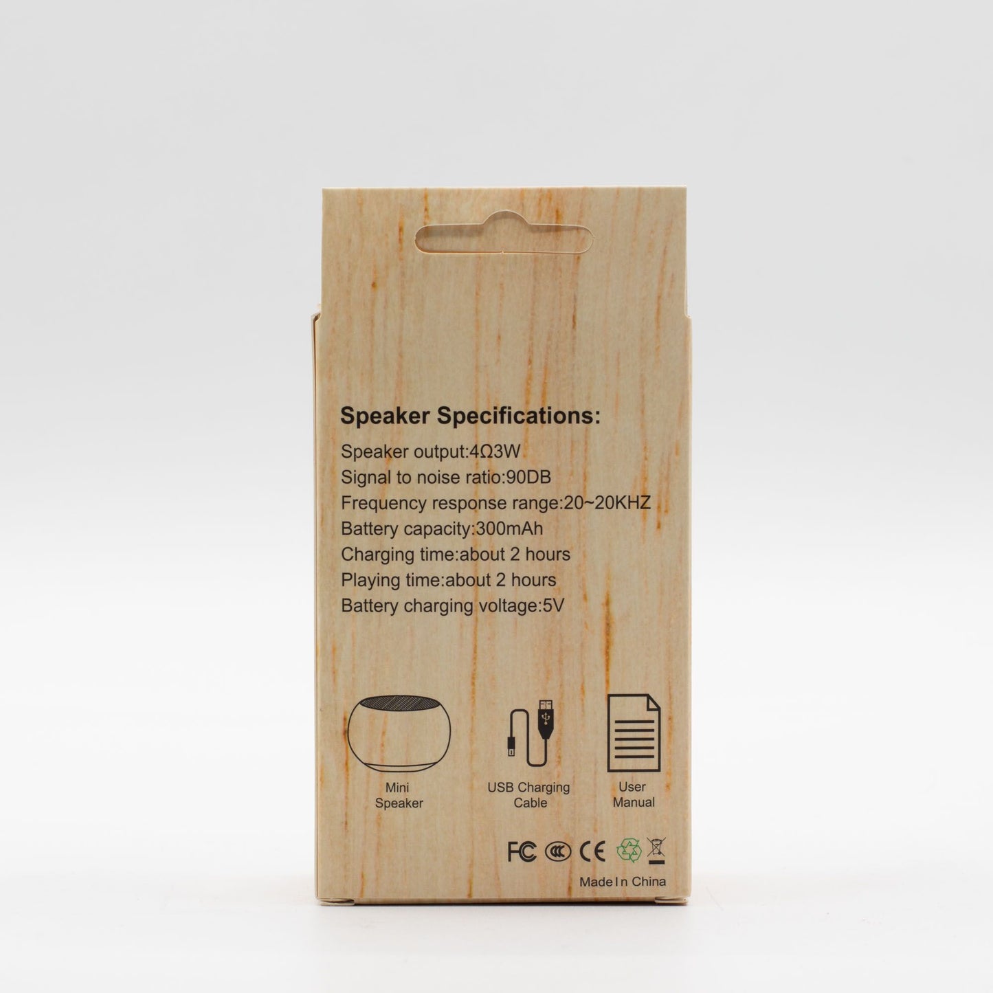 Mini altavoz de madera con Efecto Mandela