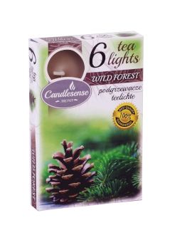 Caja de 6 Velas de Té Perfumadas con Fragancia a Bosque