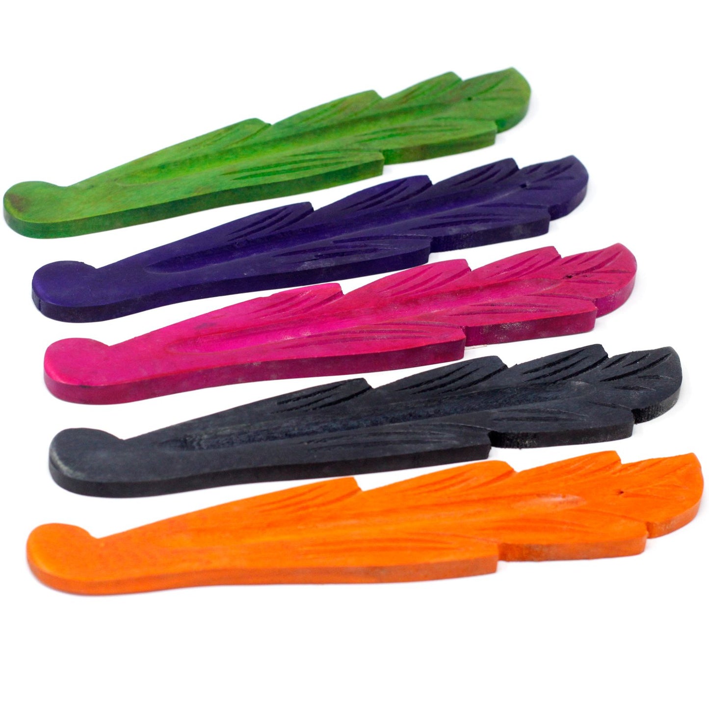 Quemador de Incienso de 10" en Madera de Mango Colores Surtidos