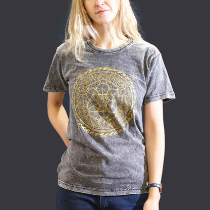 Camiseta Nomad Sari Pequeña - Chakra - Gris oscuro