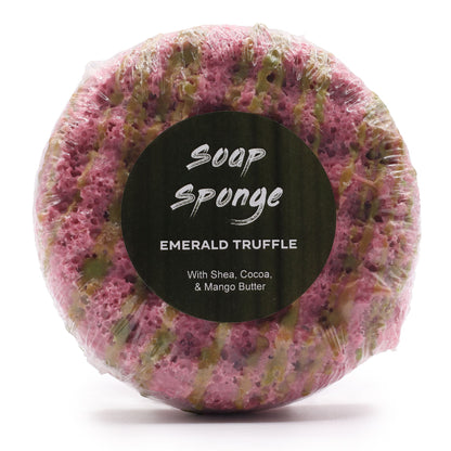 sponja con Jabón 2 en 1 Exfoliante de Mantequilla – Emerald Truffle