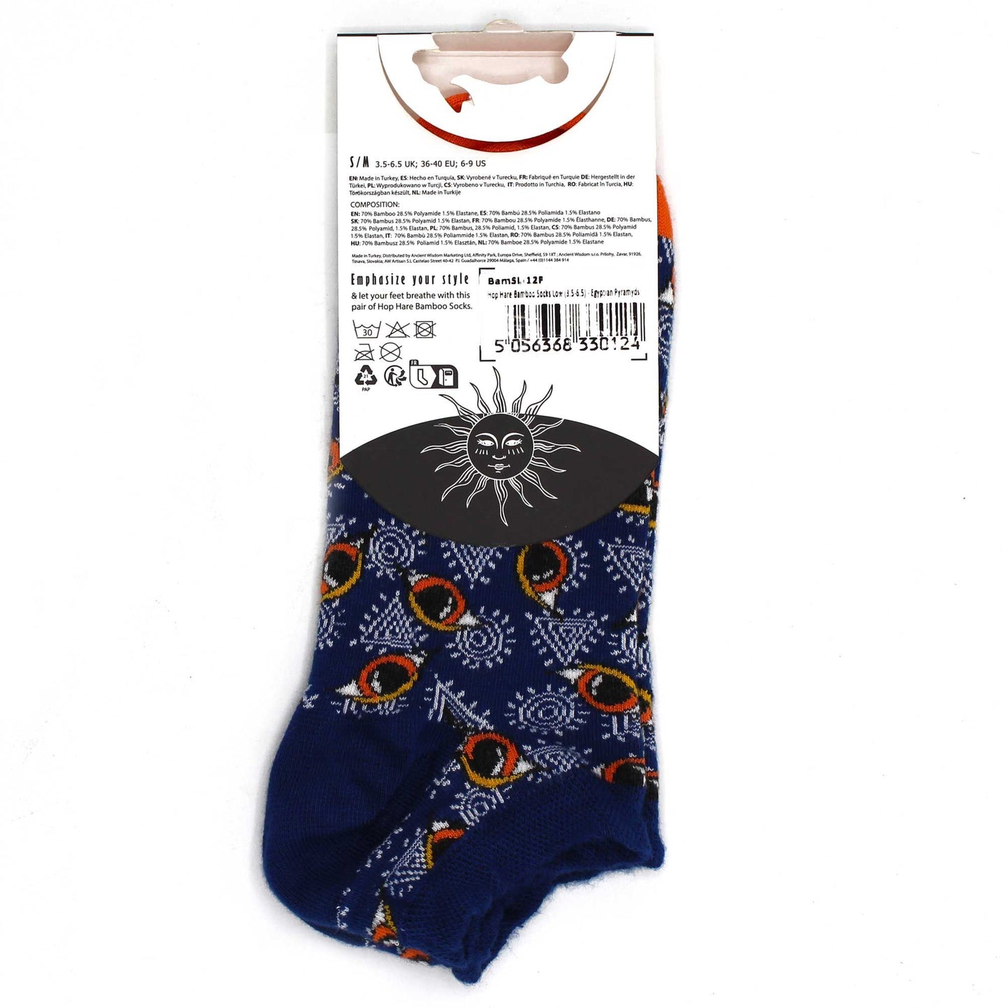 Calcetines Bajos de Fibra de Bamboo Hop Hare (41-46) - Pirámides de Egipto