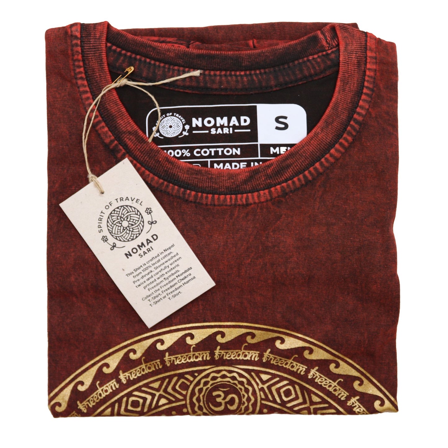 Camiseta Nomad Sari Pequeña - Chakra - Granate