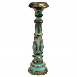 Soporte de Vela Grande Turquois Gold