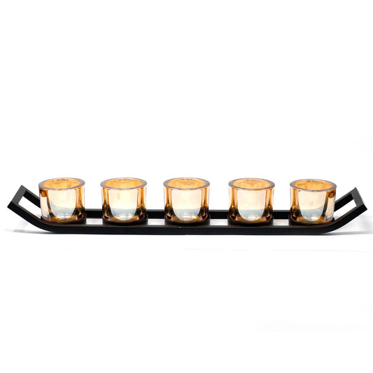 Candelabro de Hierro para Repisa para 5 Velas