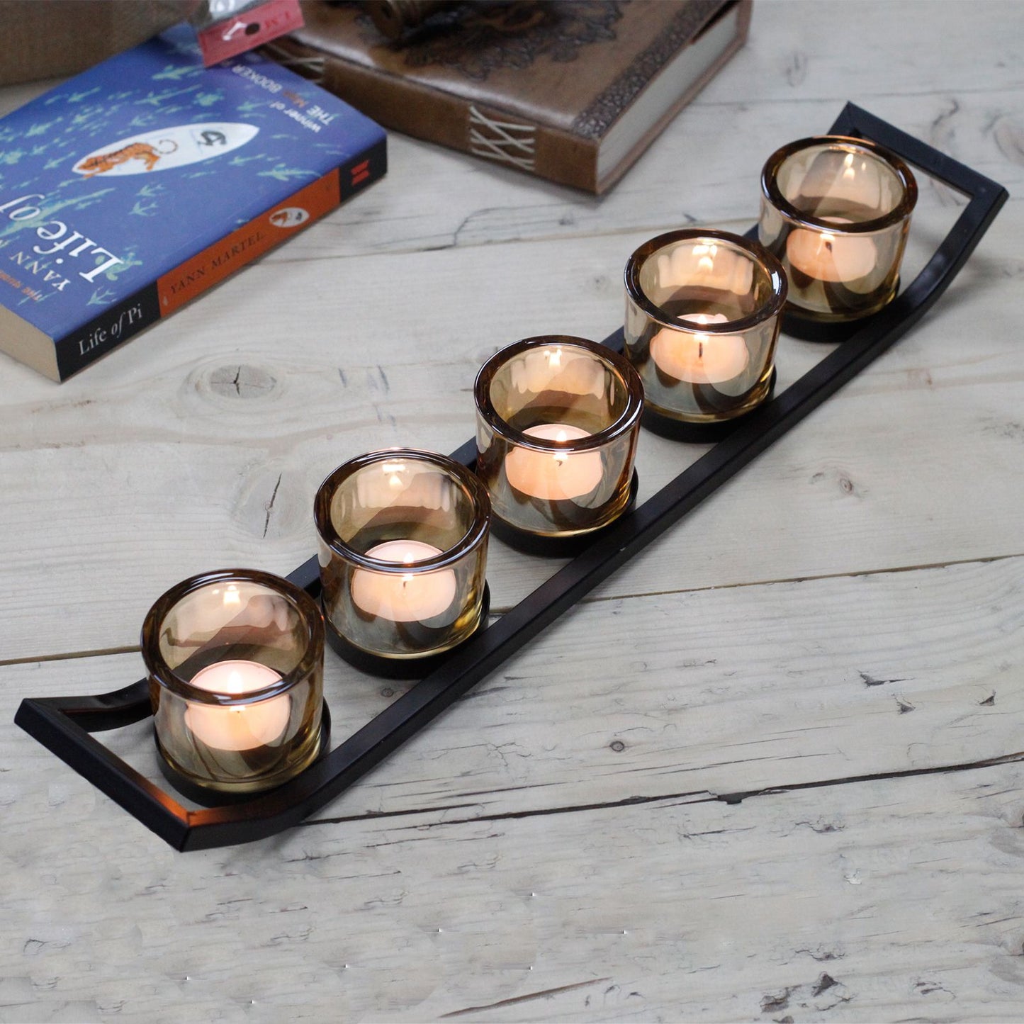 Candelabro de Hierro para Repisa para 5 Velas
