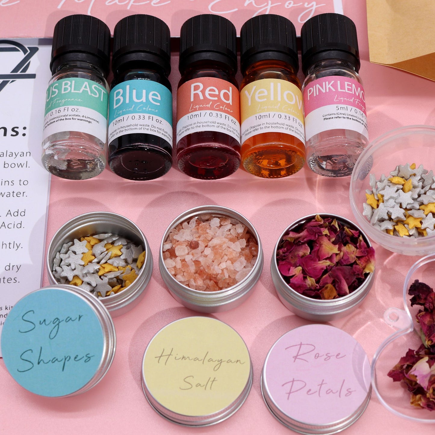 Kit de bombas de baño: limonada rosa y explosión de cítricos