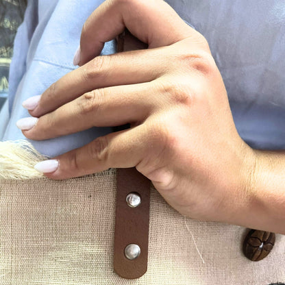 Bolso Natural con Asa de Piel Inspiración