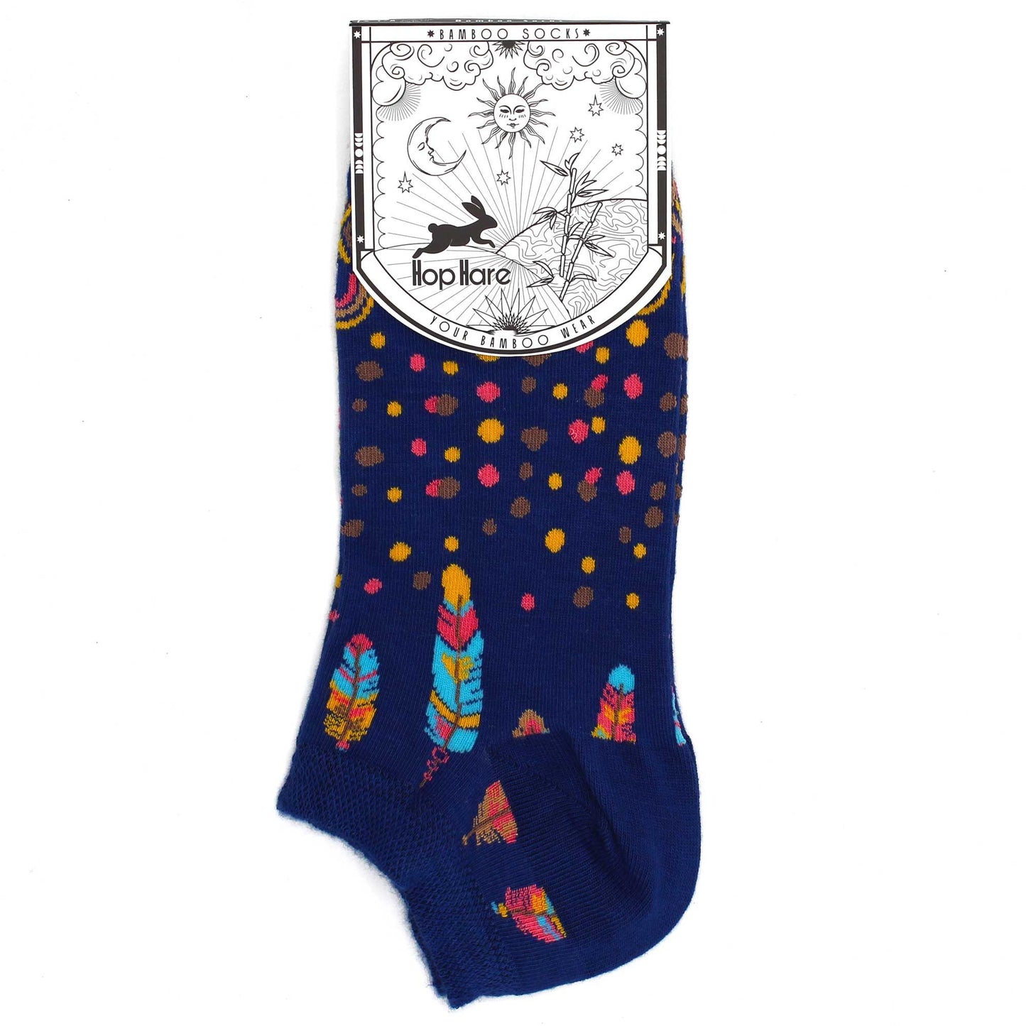 Calcetines bajos en Fibra de Bamboo Hop Hare Plumas de India (36-40)