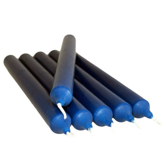 Juego de 6 Velas a Granel en color Azúl Oscuro